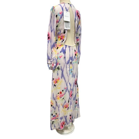 MARIA CHER Fatima Arya Ruched A-Line Maxi Dress,  Multi floral tones, Size 2 - Picture 4 of 16